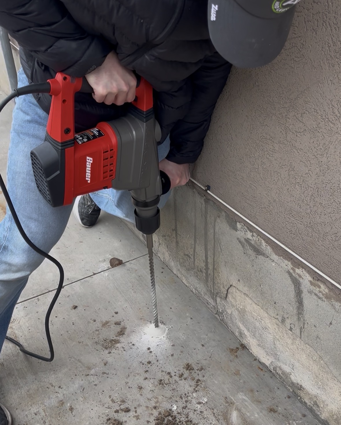 Foundation drilling for barrier protection